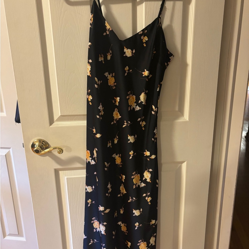 Forever 21 Black and Yellow Floral Maxi Dress